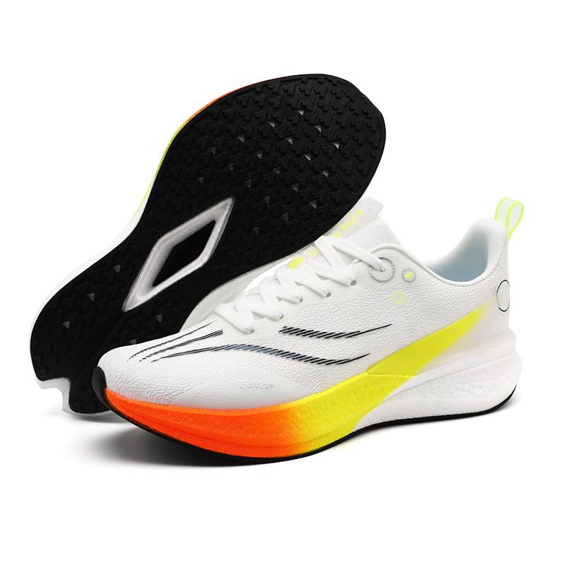 New Carbon Board Running Shoes Men's Spring and Autumn Youth Ultra-light Professional Racing Student Sports Shoes Lightweight and Breathable