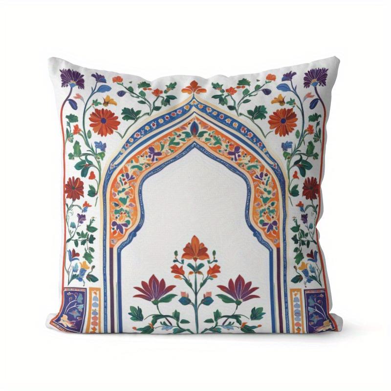 Home Decor Exotic Arch Floral Patterned Pillow Covers Pattern Cushion Cover Suitable For Sofa Bedroom Car Pillow Cover