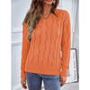 Womens Knitwear Cable Knit Sweater Autumn Round Neck Long Sleeve Pullover Tops Ladies Winter Casual Loose Jumper