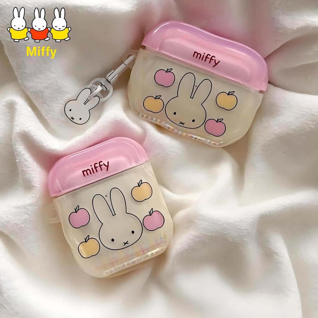 Милый Кавайный Мультяшный Кролик Миффи с Ушками Чехол Подходит для AirPods 4-го Поколения Защитный Чехол AirPods Pro 2 Подарок Игрушки