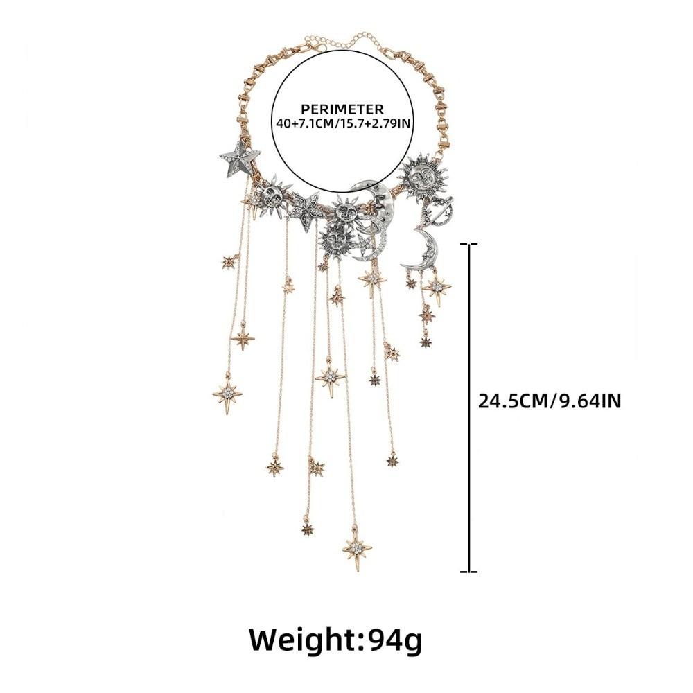 Star Pendant Boho Style Necklace Sun Pendant Layering Necklace  Boho Style Accessories