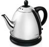 dretec Electric Kettle, Stainless Steel, 0.8L, 1100W, High Power, Stylish, Drip-Friendly Spout, Boil-Dry Prevention, Black