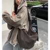 Ретро Коричневая Женская Холщовая Сумка-Хобо На Плечо Простая Большая Вместительная Женская Сумка Через Плечо Осенняя Зимняя Повседневная Сумка Под Мышку