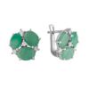 Серебряные серьги с натуральным изумрудом 6.24ct (2062233)