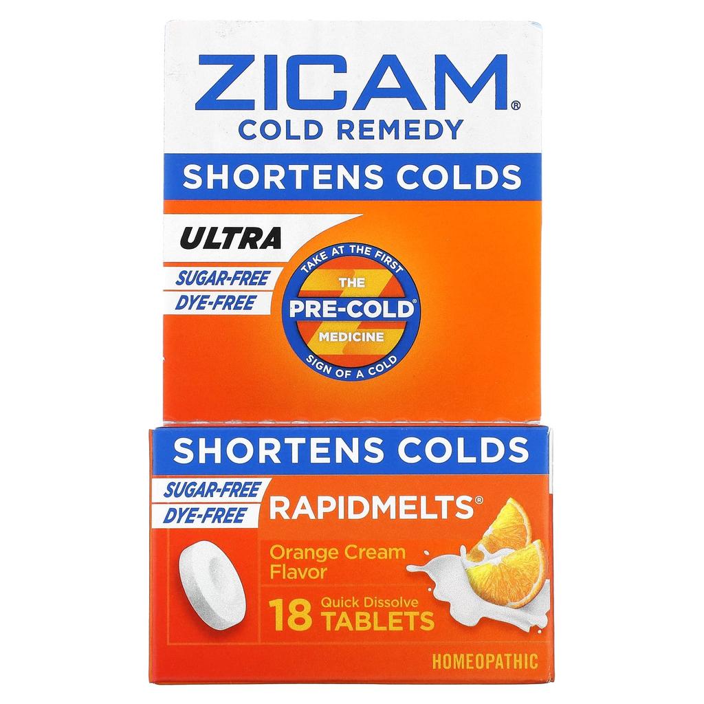 Ultra Cold Remedy, Rapidmelts, Orange Cream, Quick Dissolve Tablets 18