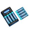 PADE AA 1.5V 4070mWh Rechargeable Lithium Battery & LCD Charger Kit CN plug (adapter included)