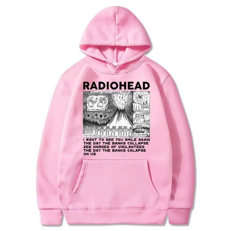 Vintage Radiohead Bluza Z Kapturem Hoodie