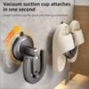 2pcs No Punching U-shaped Slipper Rack Suction Cup Bathroom Sandal Holder  Balcony