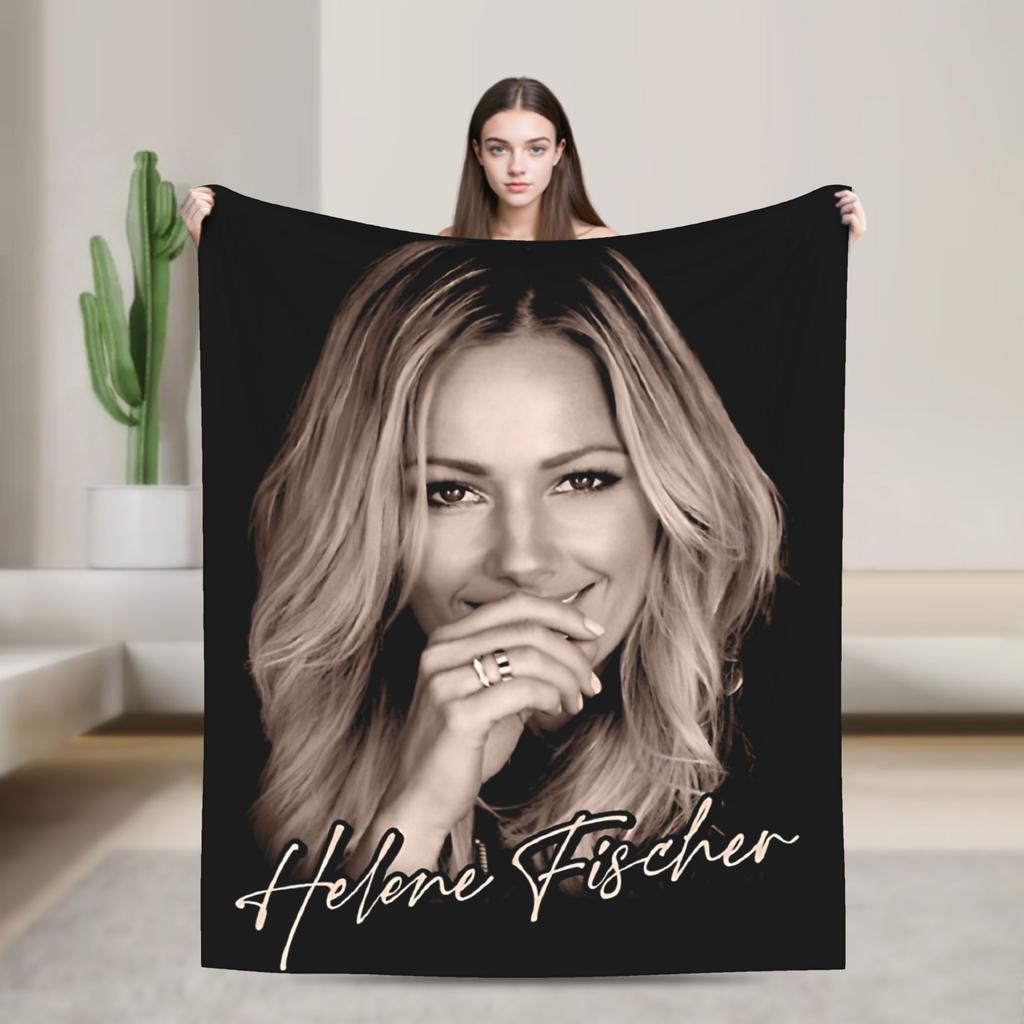 Helene Fischer German Singer Plush Blanket Kids  Flannel Throw Blanket For Living Room Super Soft Design Quality Bedspread