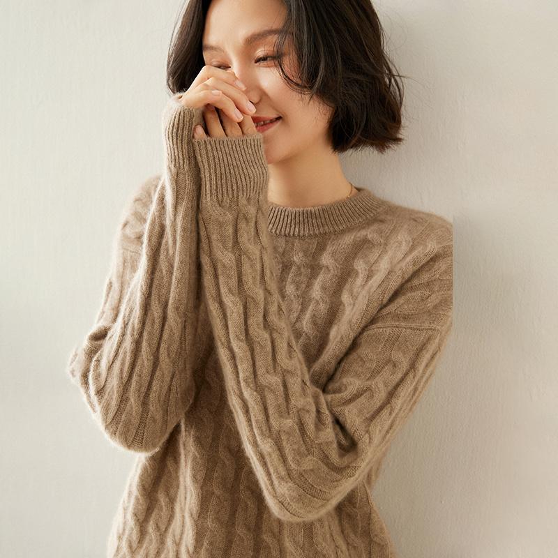 Женский кашемировый свитер Qinghe cashmere 100% кашемир осенне-зимний кашемировый утолщенный пуловер мягкий и теплый