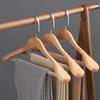 3pcs Non Slip Wide Shoulder Hanger Wooden Heavy Duty Strong Coat Hangers,Smooth Finish 360° Swivel Hook Solid Wood Hangers Shirt Suit Closet Organizer