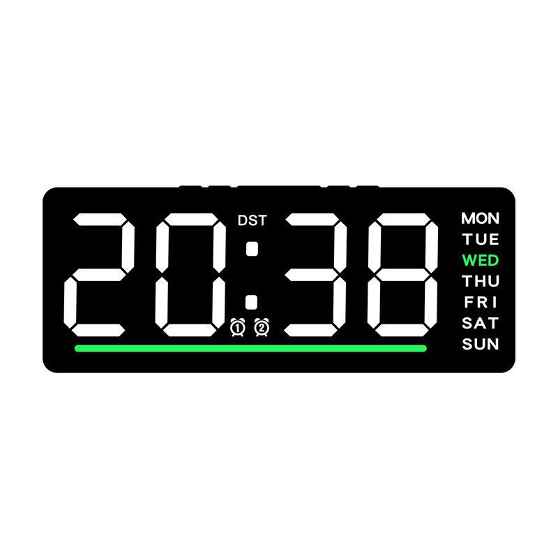 Цифровой светодиодный будильник с датой, температурой, яркостью, регулировкой, электронные часы, детские, прикроватные, бесшумные, с функцией повтора сигнала, 12/24 ч, питание от USB