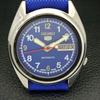 Б/У винтажные мужские часы SEIKO 5 AUTOMATIC 7009A из Японии с синим циферблатом a434607-2 R121-a434607