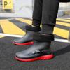 Fashion Rain Shoes Short Water Shoes Flat Bottom Warm Waterproof Boots Short Student Rubber Shoes Men's Overshoes