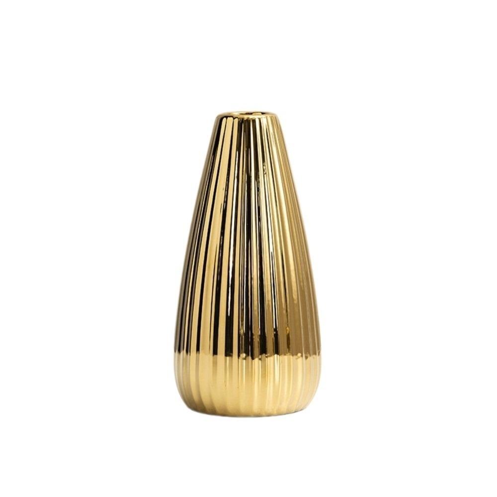 Floral Arrangement Flowerpot Minimalism Tabletop Decor Ceramic Electroplated Vase Home Decor