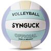 SYNGUCK Size Soft Soft Volleyball with PU for High and and for the Beach Volleyball, 5, Volleyball, 5-Inch Leather, Practice, School, College, Adults,