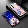 Чехол для телефона Аниме Девушка Lucky Star Матовый Прозрачный Для Samsung S25Plus S21fe S22 FE S23 Ultra S24 Plus S25 Роскошная Задняя Крышка