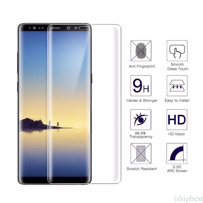3D Full Cover Curved Tempered Glass Screen Protector Guard Film for Samsung Galaxy Note 8