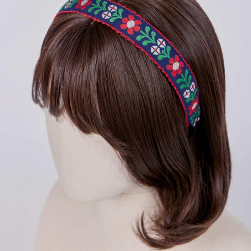 МАЙЯ Повязка на голову с цветами P - Синий Красный