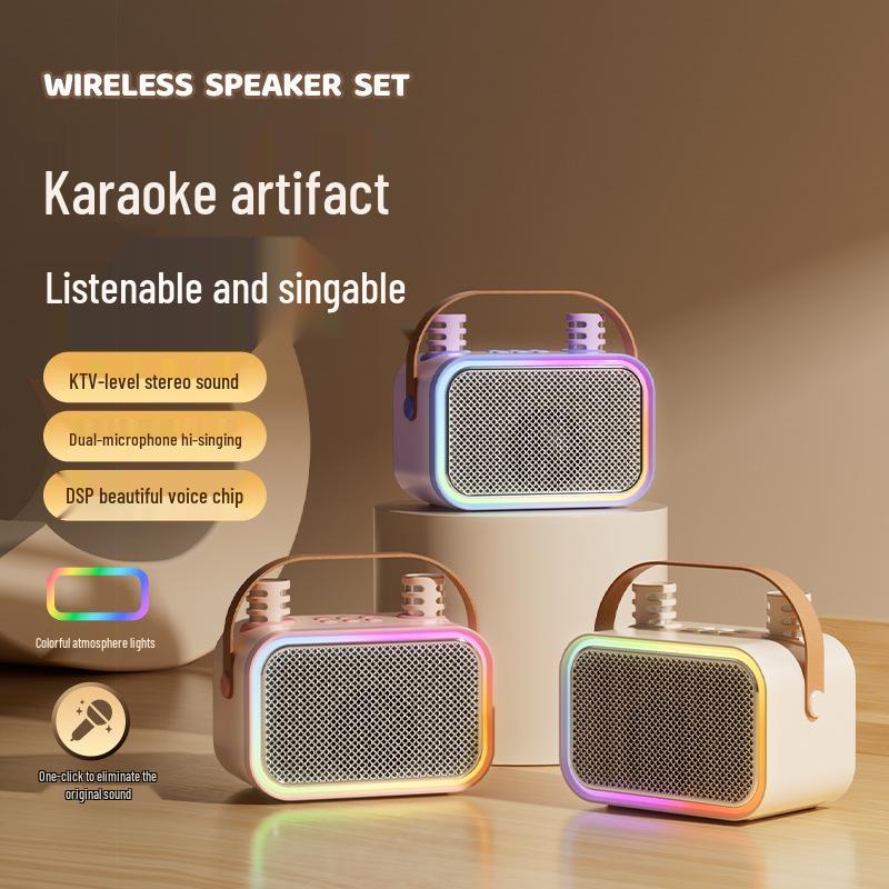 Bluetooth-динамик для караоке с набором микрофонов и встроенной звуковой картой TAS2808