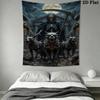 Reaper'S Fiery Journey Tapestry Wallmounted Background Cloth Homestay Soft Decoration Tapestry Background Wall Hanging Cloth