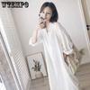 Shirt Women's Spring and Autumn Fashion Solid Color Versatile Top Mid-length Loose Shirt Long Sleeve Large Size Top