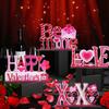 4Pcs Valentines Day Decor Valentines Day Gifts Deacorations Wooden Table Sign Love Tabletop Centerpiece Signs Romantic Valentines Decor for Home Table
