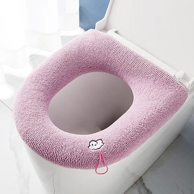 Thicken Toilet Seat Cushion Breathable Non-slip Detachable Anti-deformed Lid Pad Cover Winter Warm Soft Washable Closestool Mat Bathroom Accessories