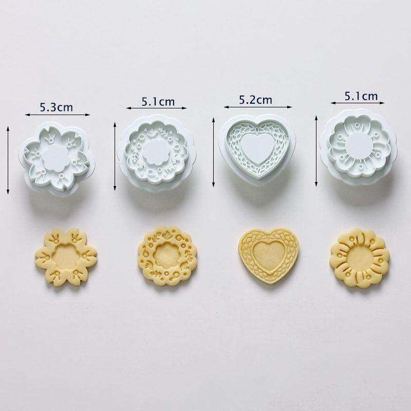 Новый джем сэндвич цветы печенье форма 3D рождественское печенье прессуемый штамп для помадки новогодний торт декор принадлежности для выпечки