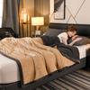 Three-Layer Lambskin Quilt: Velvet-Enhanced Warm Blanket for Autumn & Winter