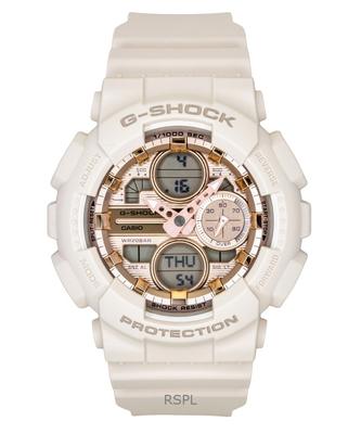 G-Shock Аналогово-цифровые Часы для женщин Био-смола Розовое золото Кварцевые GMA-S140PG-4A 200M