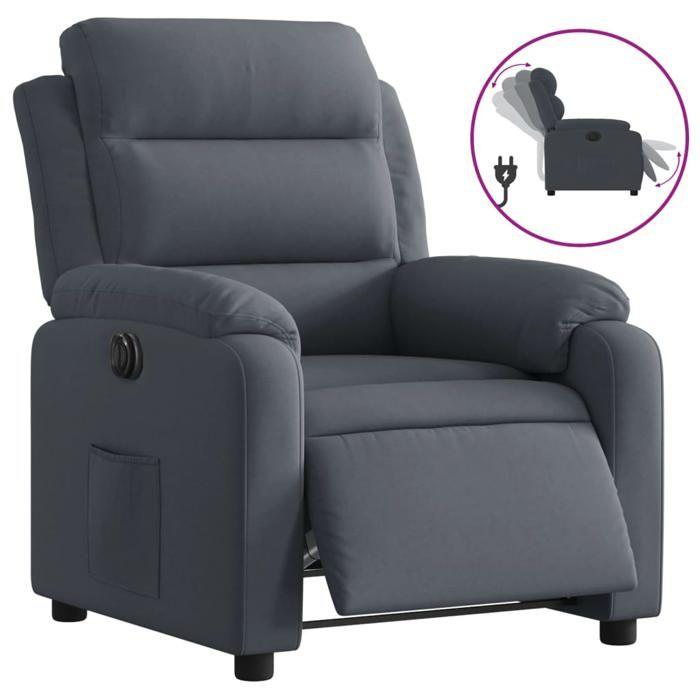 VidaXL Fauteuil Inclinable Électrique, Chaise de Relaxation avec Dossier, Siège avec Accoudoirs, Fauteuil TV de Salon, 3205071