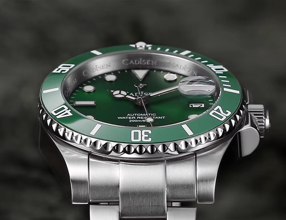 CADISEN Сделано в NH35 немецком ретро водонепроницаемый до 10 механический корпус рабочий наряд нержавеющая сталь сапфир взросление подарок C8216 мужские часы,