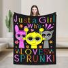 Sprunkies Детские Персонажи Sprunki Пледы Фланелевые С Рисунком Дышащий Ультра-Мягкий Плед для Кровати Офиса Ковер Кусок