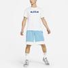 Nike T Shirts Men's White Crew Neck Moderate Straight Fit DB6179-100