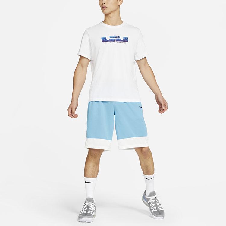 Nike T Shirts Men's White Crew Neck Moderate Straight Fit DB6179-100
