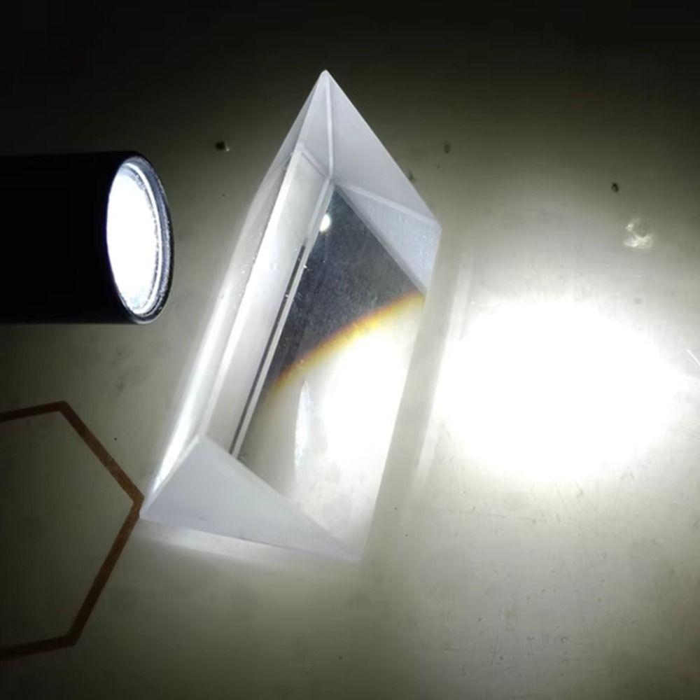 Seven Color Triangular Prism Length Size Crystal Prism Optical Prisms  Physics Teaching