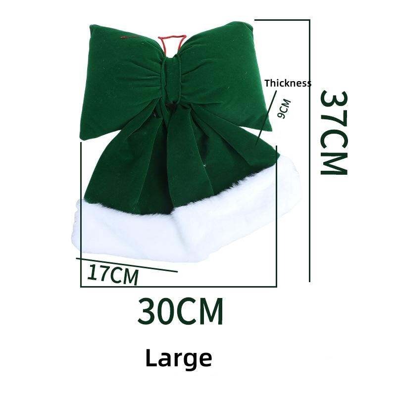 Velvet Ribbon Bow Luxurious Christmas Decoration Pendant Handcrafted Velvet Bow Versatile Festive Bow Ornament For Showcase Door
