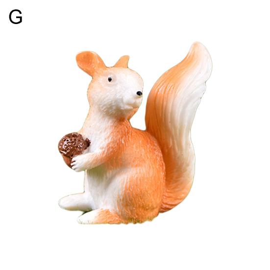 Cute Squirrel Animal Figurine Craft DIY Miniature Fairy Garden Bonsai Ornament