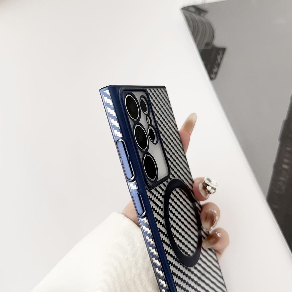 Применимо к чехлу для мобильного телефона Samsung s11ultra s11u гальванический чехол с узором из углеродного волокна магнитный чехол s11ultra ультратонкий s11u