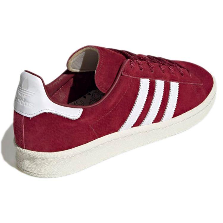 adidas Университетские бордовые кроссовки унисекс Campus 80s Red Cloud-White Off-White GX9404
