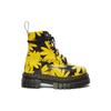 Dr. Martens Heaven MJ X  Audrick Кожа высшего сорта Принт "Маргаритки" 8-люверсные Короткие ботинки мартин Женские ботинки Черный Желтый 27513032