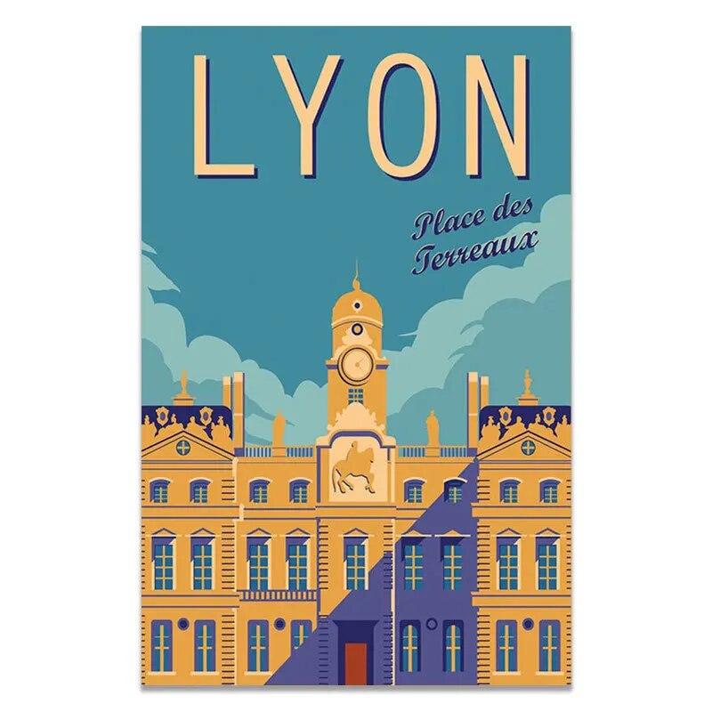 Travel City Vintage Poster Metal Tin Signs New York Paris Tokyo Landscape Retro Plaque Metal Plate Wall Art Decor for Bar Home