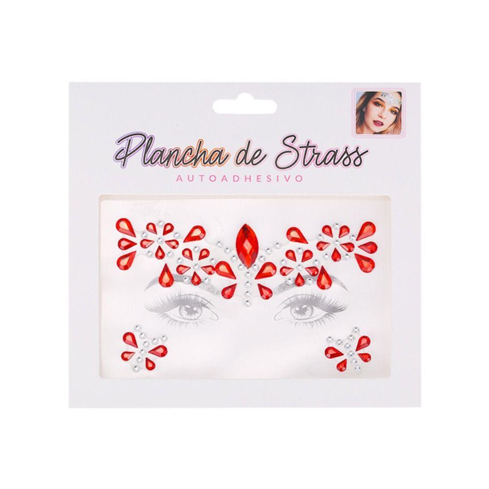 Acrylic Facial Rhinestone Stickers Colorful Facial Decorations Electronic Music Festival