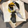 Luxury Chain Print Imitation Silk Scarves Fashion Style Sunscreen Headcloth Popular Beach Travel Women Square Scarf Hairband