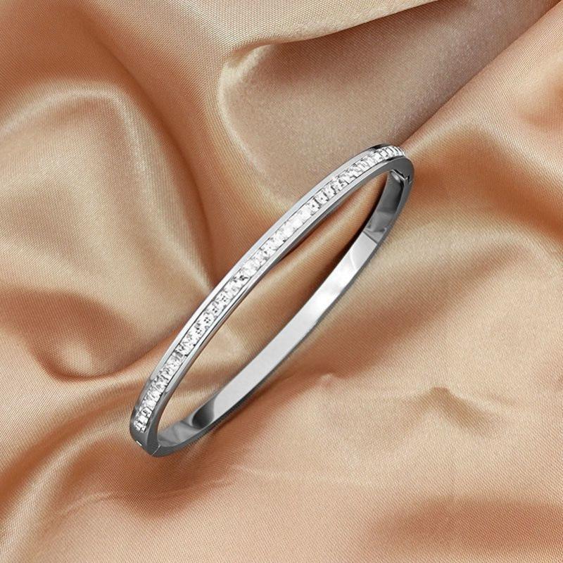 Stainless Steel Ring Stacking Bracelet Women Plated Couple Holiday Gift Fashion Bracelet Party Jewelry