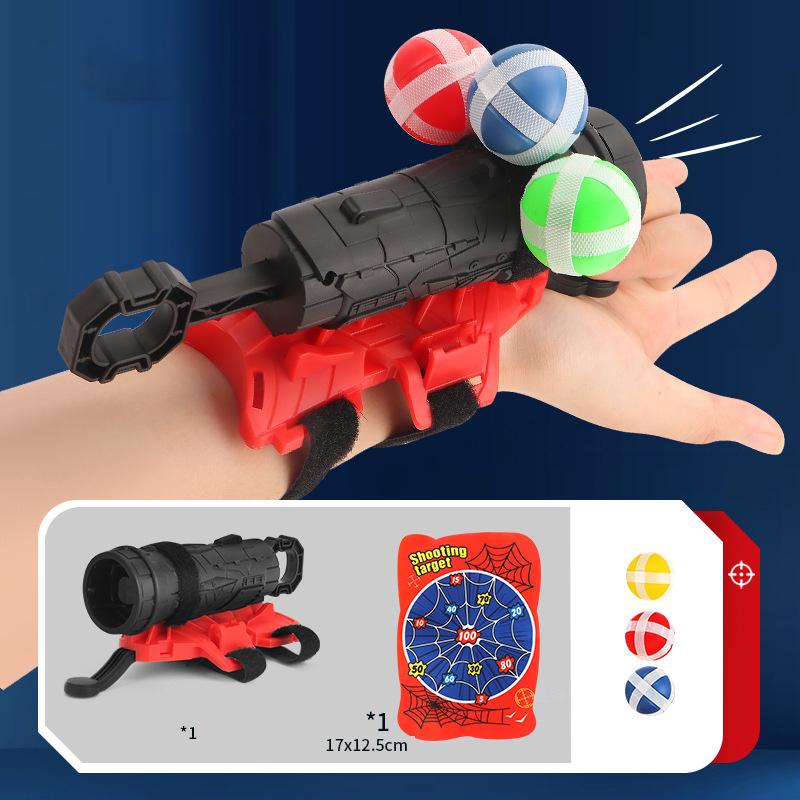 Мультяшные липкие шариковые пистолеты на запястье катапульта метательная мишень для стрельбы по мишеням пусковая установка для детской вечеринки интерактивная игра уличные спортивные игрушки