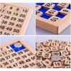 Mathematics Toy Early Learning Wooden Numbers Board 1-100 Consecutive Counting Game Sorting Blocks