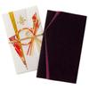 Tamane Fukusa Gift Envelope Set, Purple and Black, Gold Envelope, Chirimen Cloth, for Men and Women, Weddings, Condolences, Made In Japan (Purple and