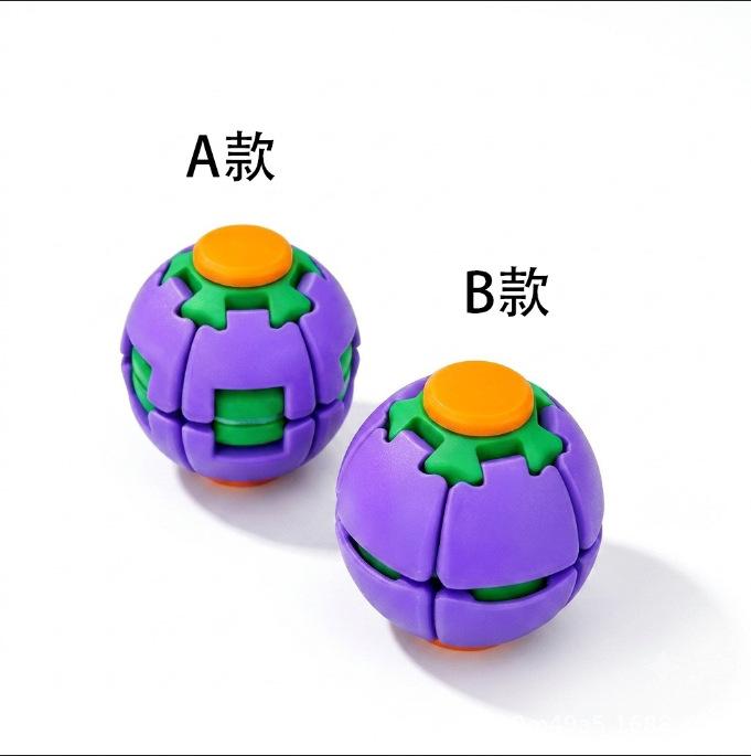 New 3D Fidget Ball Rotate Press Spinner Anti Stress Anxiety Sensory Toy For Adhd  Adult Kid Pocket Edc Relief Boredom Gift